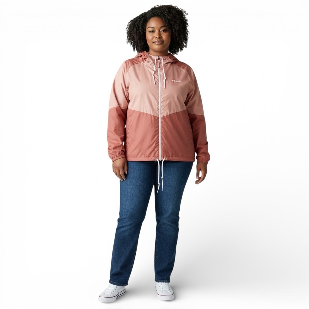Columbia Lightweight Water‑Resistant Windbreaker • Colorblock • Women’s XXL - Picture 4 of 13
